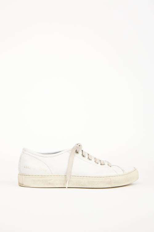 Woman by Common Projects White Leather Achilles Low Sneaker