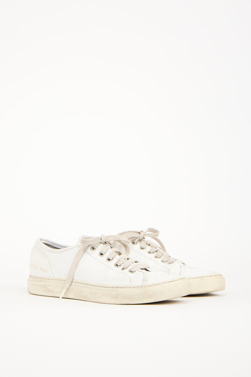 Woman by Common Projects White Leather Achilles Low Sneaker