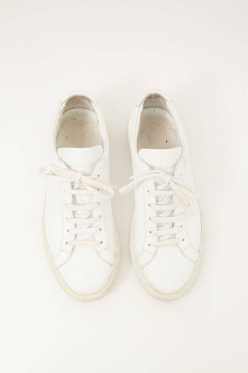 Woman by Common Projects White Leather Achilles Low Sneaker