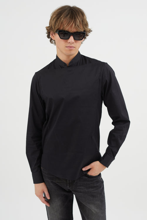 Wooyoungmi Black Panelled Shirt