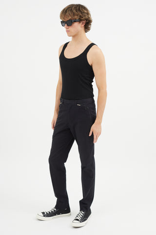 Wooyoungmi Black Zip Slim Trouser