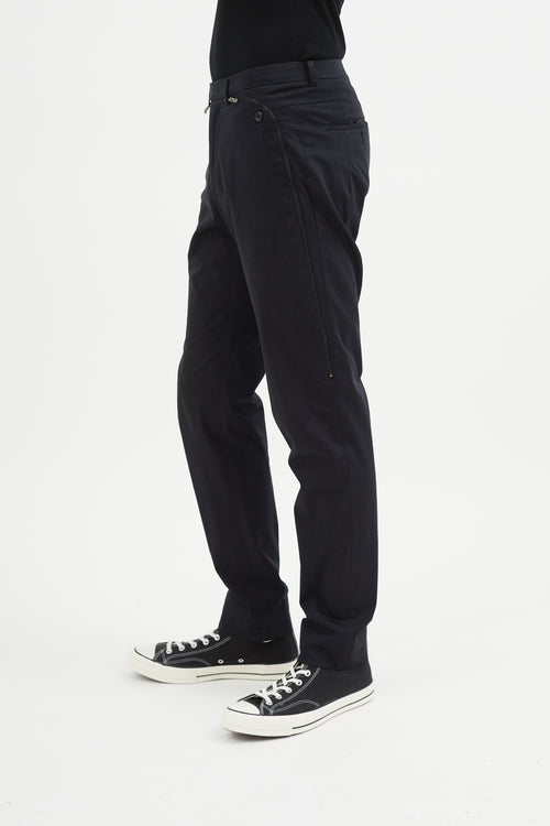 Wooyoungmi Black Zip Slim Trouser