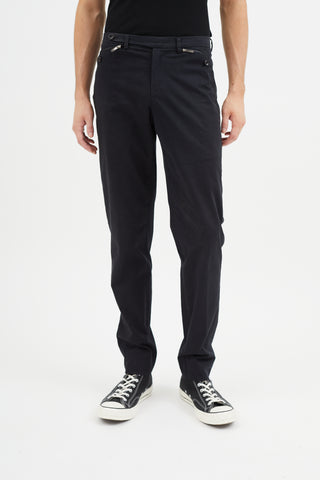 Wooyoungmi Black Zip Slim Trouser