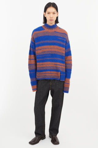 Wooyoungmi Blue 
Orange Oversized Knit Sweater