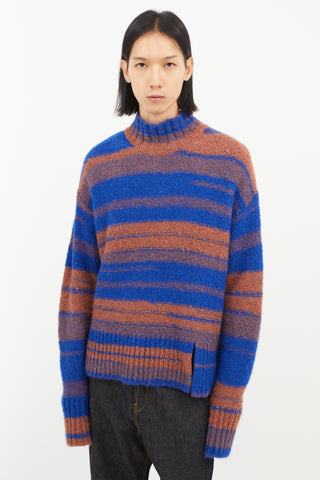 Wooyoungmi Blue 
Orange Oversized Knit Sweater