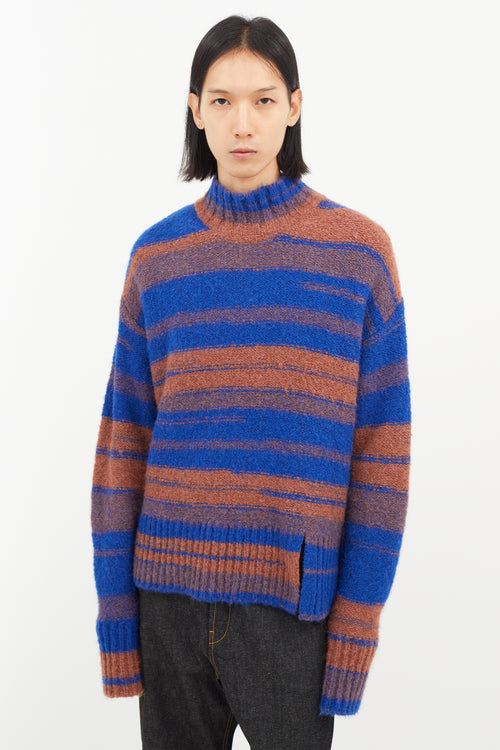 Wooyoungmi Blue 
Orange Oversized Knit Sweater