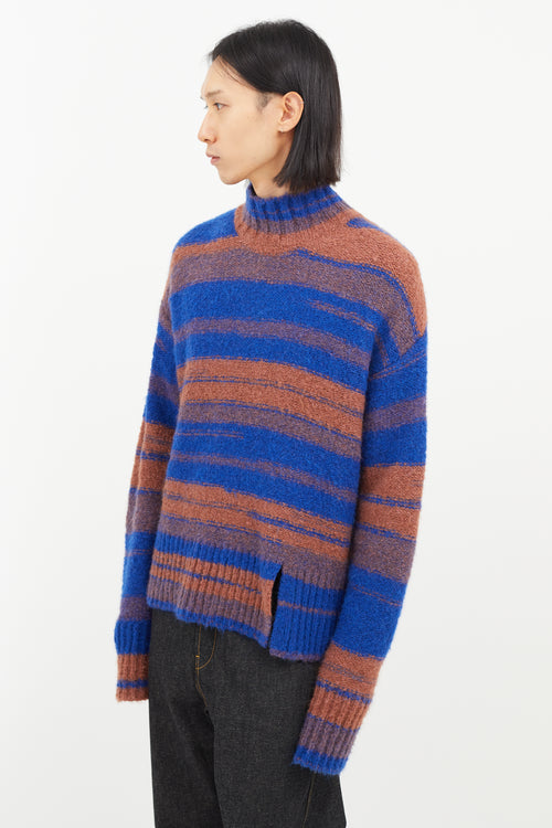 Wooyoungmi Blue 
Orange Oversized Knit Sweater