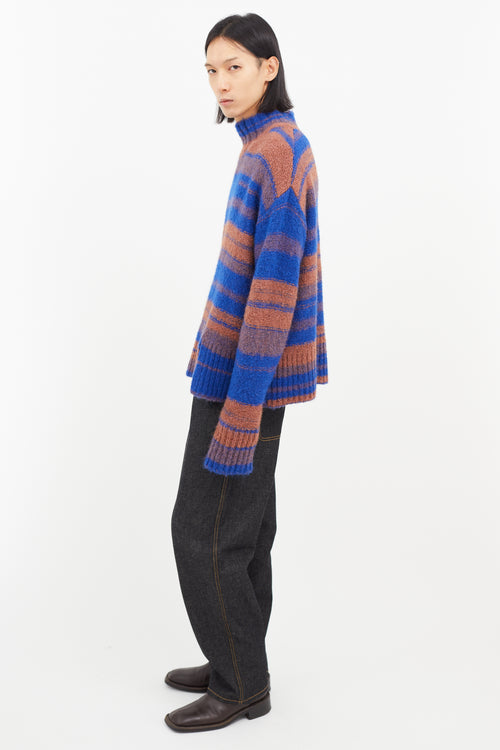 Wooyoungmi Blue 
Orange Oversized Knit Sweater