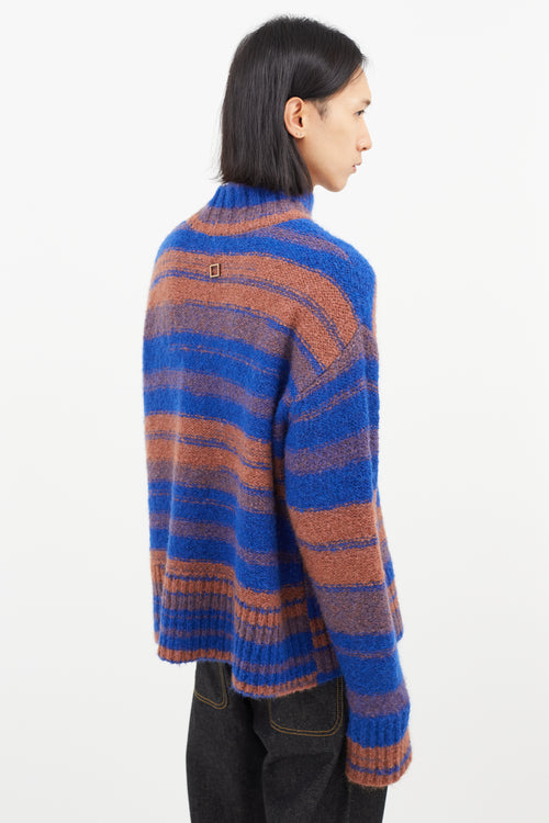 Wooyoungmi Blue 
Orange Oversized Knit Sweater