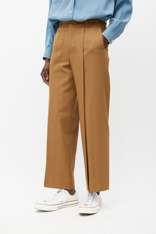 Wooyoungmi Brown Pleated Trouser