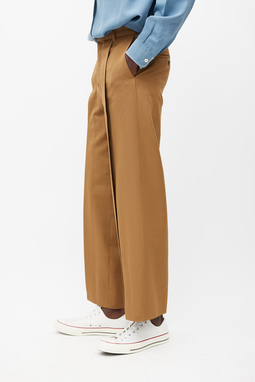 Wooyoungmi Brown Pleated Trouser