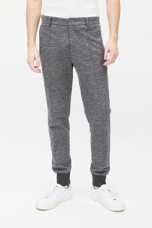 Wooyoungmi Grey Slim Pintucked Sweatpant