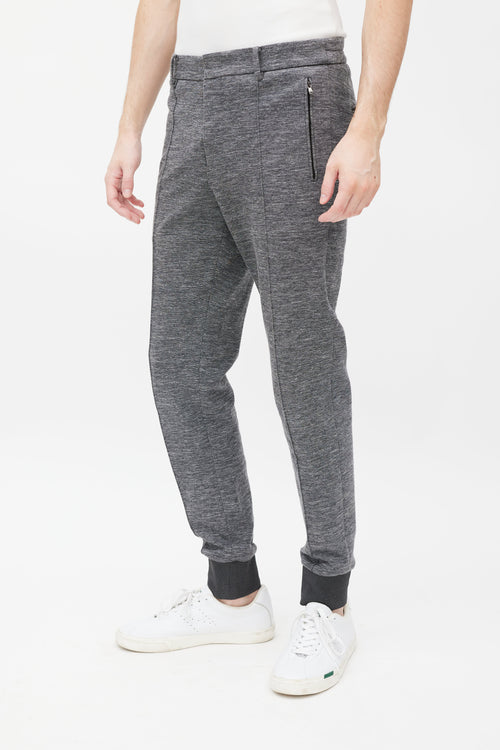 Wooyoungmi Grey Slim Pintucked Sweatpant