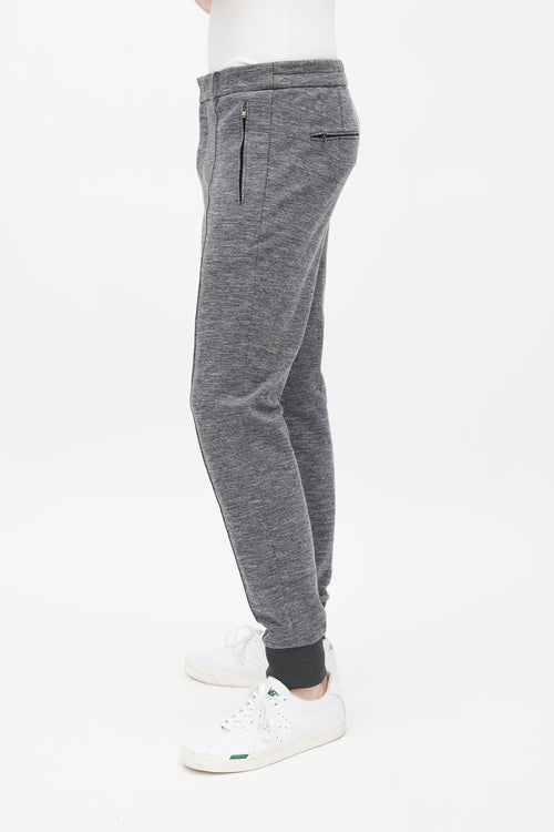 Wooyoungmi Grey Slim Pintucked Sweatpant