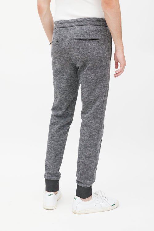 Wooyoungmi Grey Slim Pintucked Sweatpant