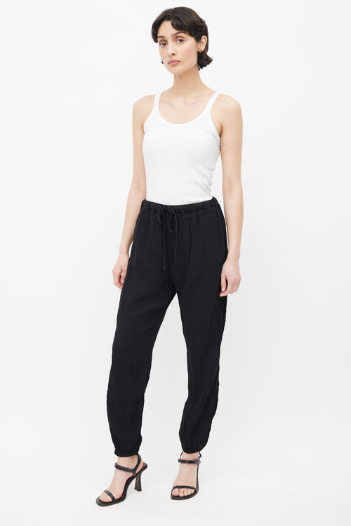 Xirena Black Cotton Lounge Pant