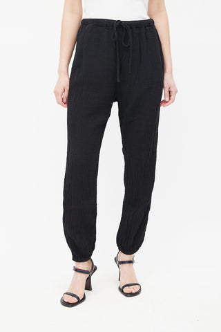 Xirena Black Cotton Lounge Pant