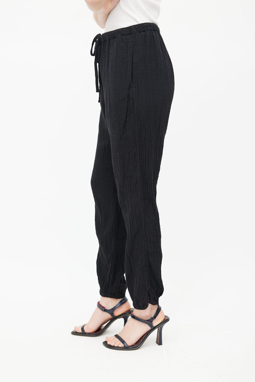 Xirena Black Cotton Lounge Pant