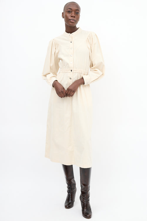 Xirena Cream Corduroy Audrey Midi Dress