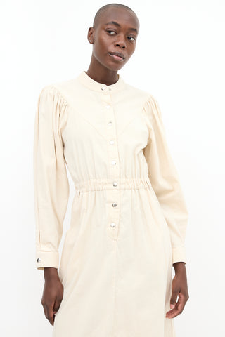 Xirena Cream Corduroy Audrey Midi Dress