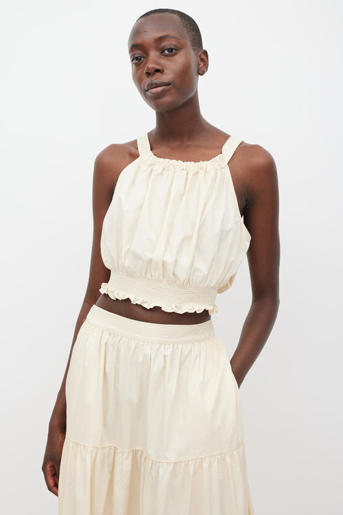 Xirena Cream Cotton Tiered Co-Ord Set