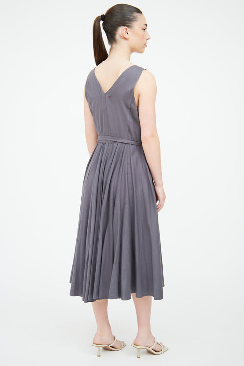 Xirena Grey Cotton Button Front Dress