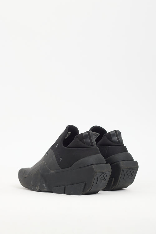 Y-7 Black Neoprene Mira Sneaker