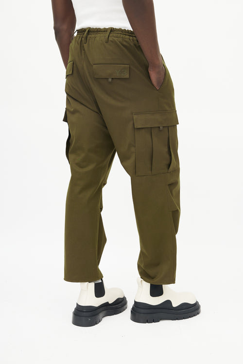 Y-3 Green Wool Cargo Pant