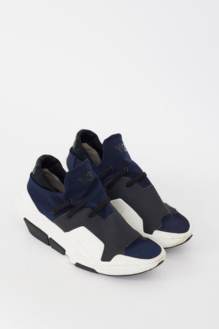 Y-3 X Adidas Navy 
Black Mira Platform Sneaker