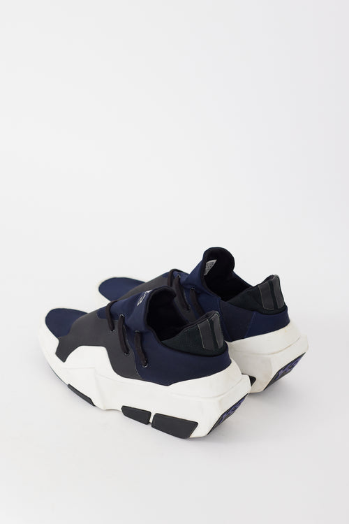 Y-3 X Adidas Navy 
Black Mira Platform Sneaker