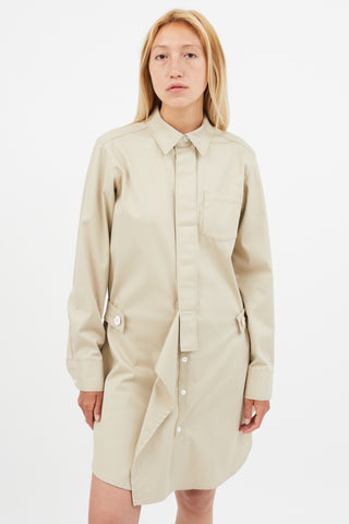 Y-3 x Adidas Beige Panel Shirt Dress