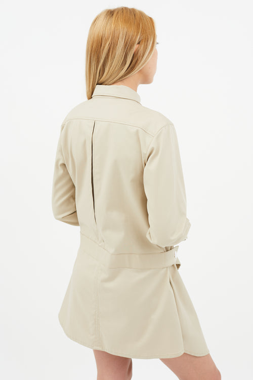 Y-3 x Adidas Beige Panel Shirt Dress