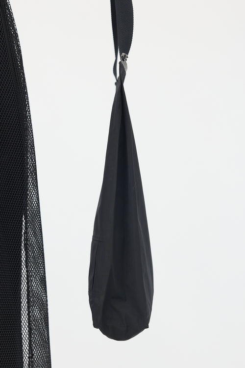 Y-3 Black Nylon Logo Backpack Trench Coat