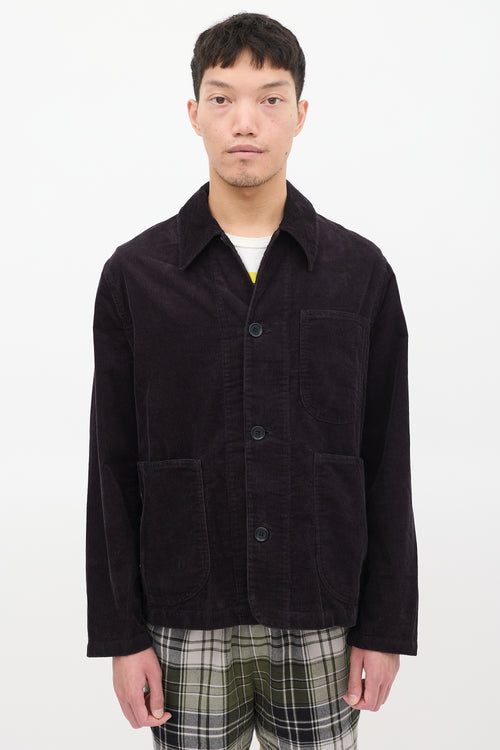 YMC Black Corduroy Three Pocket Chore Jacket