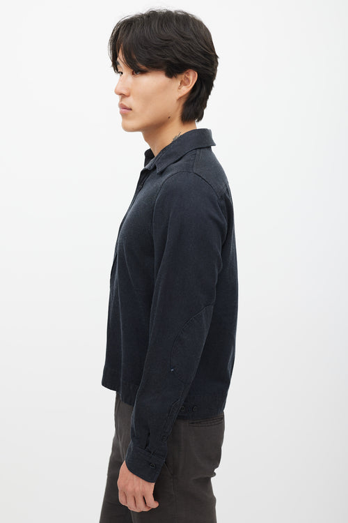 YMC Black Cropped Shirt