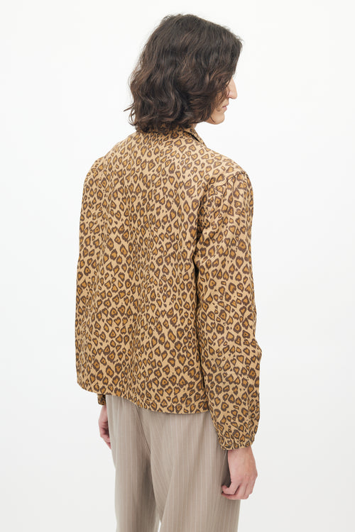 YMC Brown Cotton Patterned Jacket