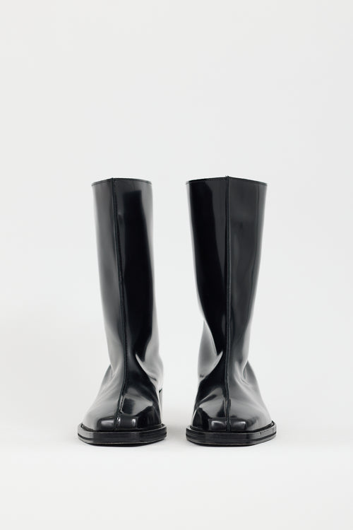 Y/Project Black Patent Leather Boot