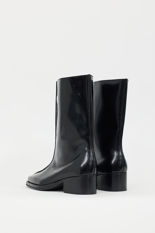 Y/Project Black Patent Leather Boot