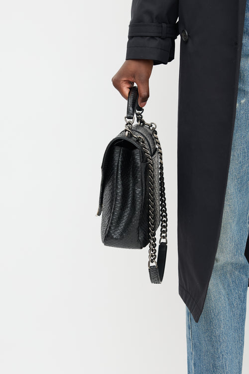 Saint Laurent Textured Leather College Bag