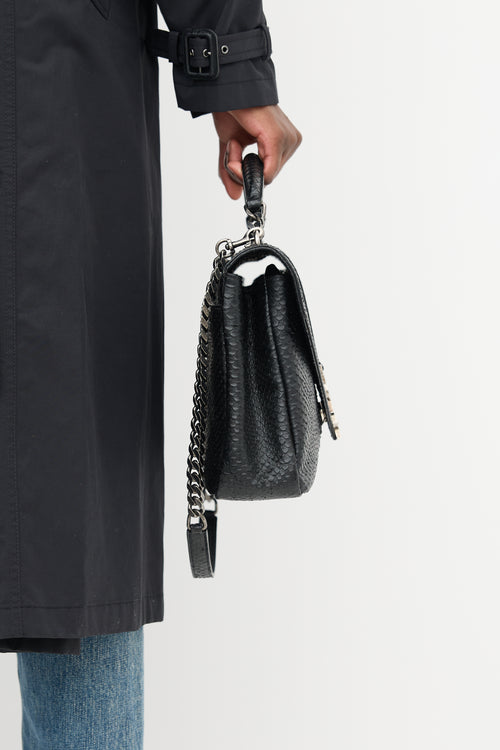 Saint Laurent Textured Leather College Bag