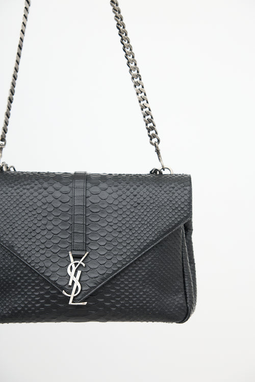 Saint Laurent Textured Leather College Bag