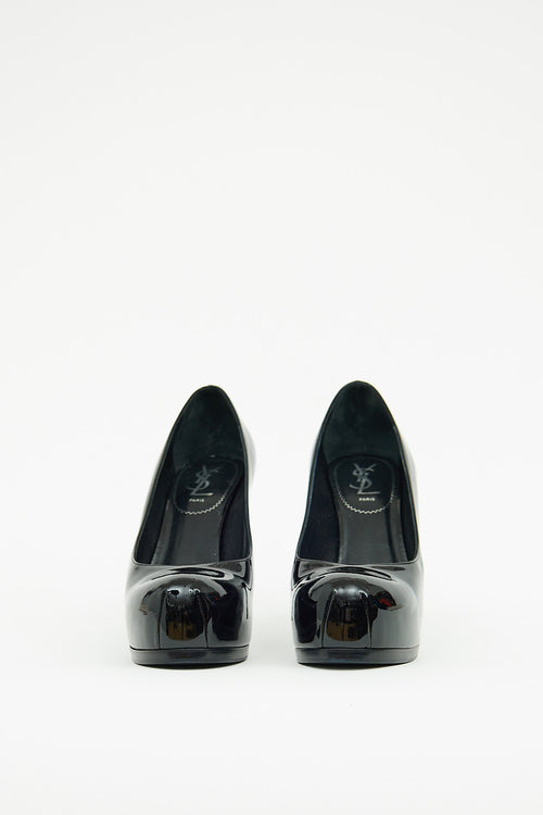 Saint Laurent Black Patent Tribtoo Pump