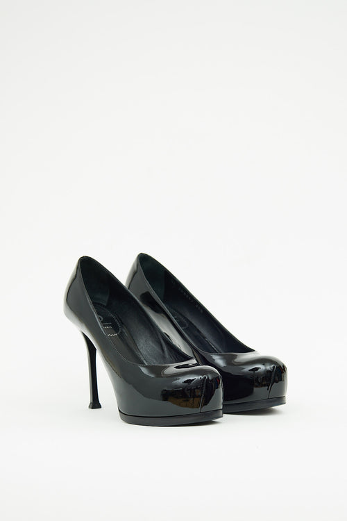 Saint Laurent Black Patent Tribtoo Pump