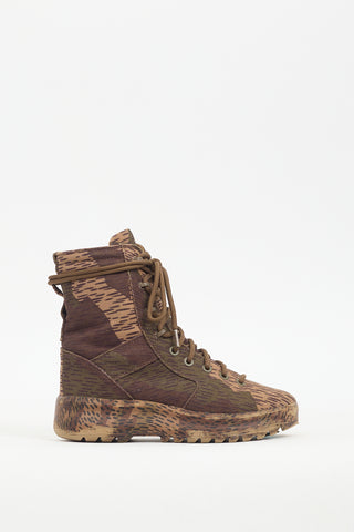 YZY Brown Season 6 Camo Splinter Boot