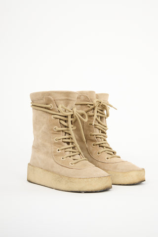 YZY Taupe Suede Season 2 Crepe Boot