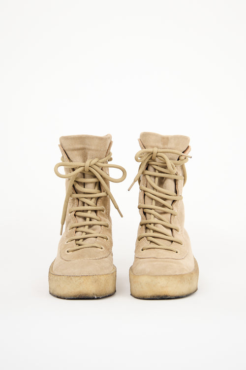 YZY Taupe Suede Season 2 Crepe Boot