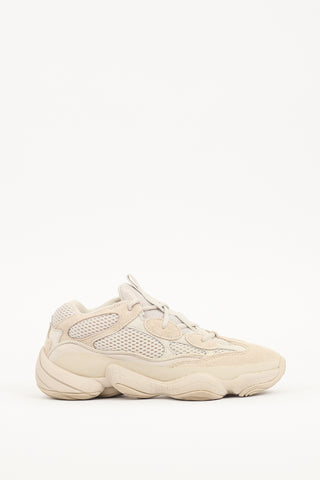 YZY X Adidas Beige Suede 
Mesh Yeezy 500 Sneaker