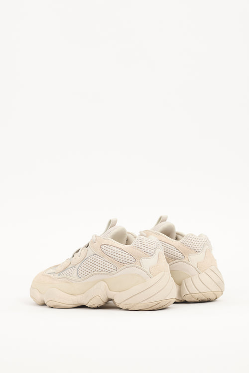 YZY X Adidas Beige Suede 
Mesh Yeezy 500 Sneaker