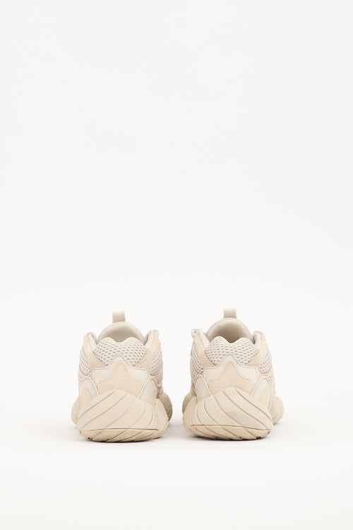 YZY X Adidas Beige Suede 
Mesh Yeezy 500 Sneaker