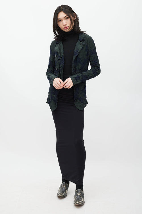 Y
s Green 
Navy Floral Knit Cardigan